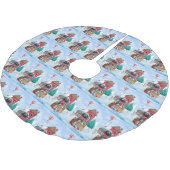 Poodle Dog in sneeuwkerstmis Kerstboom Rok (Gekanteld)