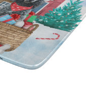 Poodle Dog in sneeuwkerstmis Snijplank (Hoek)