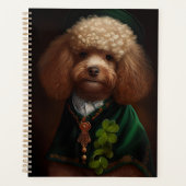 Poodle Dog in St. Patrick's Day Dress Planner (Voorkant)