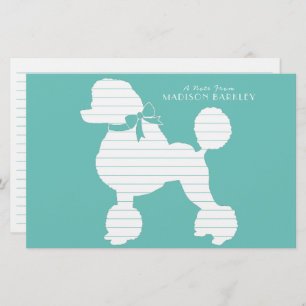 Poodle Dog Puppy French Briefpapier