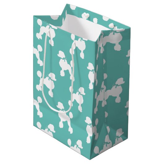 Poodle Dog Puppy French Medium Cadeauzakje (Voorkant Gekanteld)