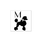 Poodle Dog Puppy Rubberstempel (Afrduk)
