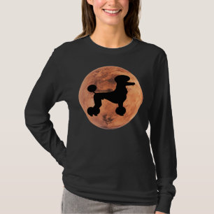 Poodle Dog Silhouette op Mars Poodle Lover T-shirt