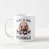 Poodle Dog Standard Poodle Gewoon een meisje dat v Koffiemok (Links)