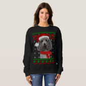 Poodle Dog Ugly Sweater Kerstpuppy Hondenliefhebbe (Voorkant volledig)