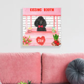 poodle Dog Valentijnsdag Kissing Booth Canvas Afdruk (Insitu (Woonkamer))
