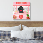 poodle Dog Valentijnsdag Kissing Booth Canvas Afdruk (Insitu (Slaapkamer))