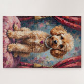Poodle Dog Valentine's Day Ruby Heart Elegance Legpuzzel (Horizontaal)