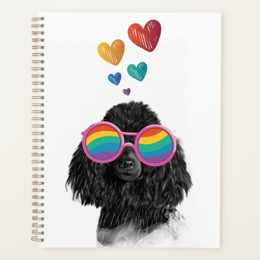 Poodle Dog with Hearts Saint-Valentin (Devant)