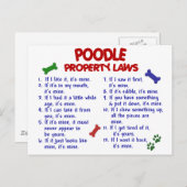 POODLE Eigenschapwetten 2 Briefkaart (Voorkant / Achterkant)