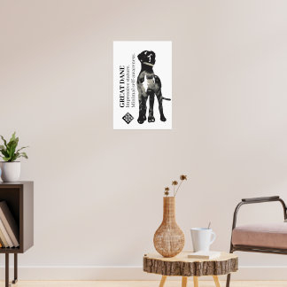 Poodle en Great Dane Poster