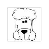 poodle face art stamp 	rubberstempel (Afrduk)