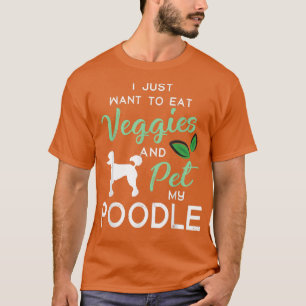 Poodle Funny Vegan Hondenliefhebber Owner Xmas Bir T-shirt