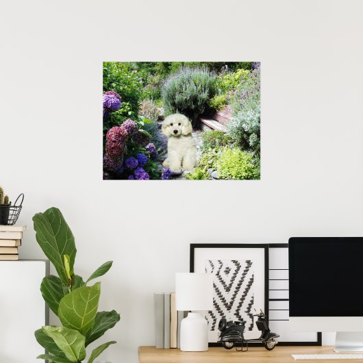 Poodle Garden Print (Thuiskantoor)