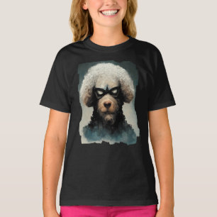 Poodle gedraaid als superheld Dog T-shirt