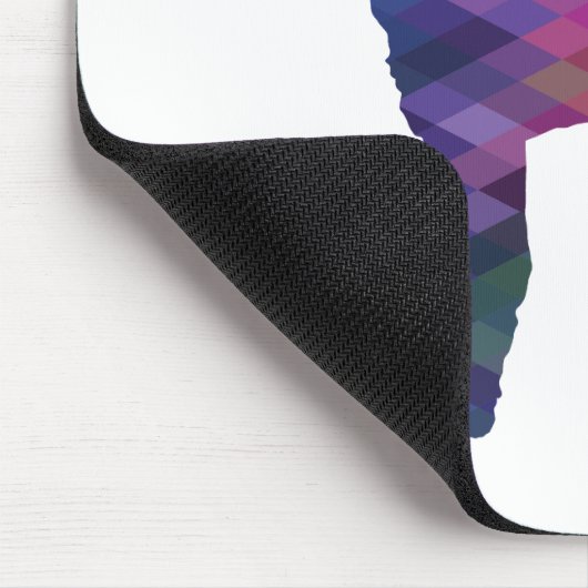 Poodle Geo Silhouette Paars Muismat (Hoek)