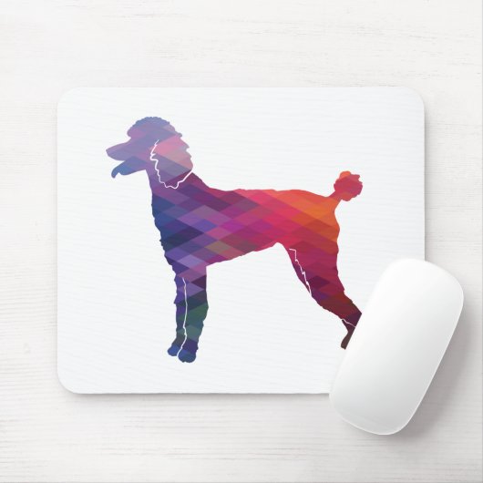 Poodle Geo Silhouette Paars Muismat (Met muis)