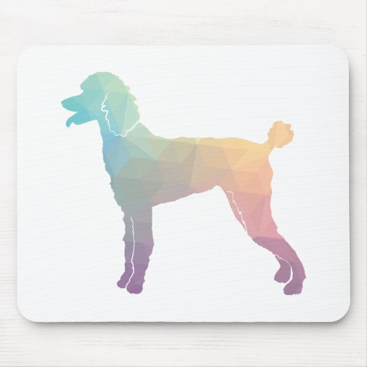 Poodle Geo Silhouette Pastel Muismat (Voorkant)