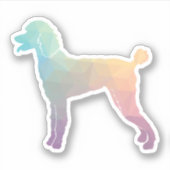Poodle Geo Silhouette Pastel Sticker (Voorkant)