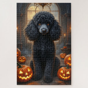 Poodle Gotische Balzaal Halloween Portret Kunst Legpuzzel