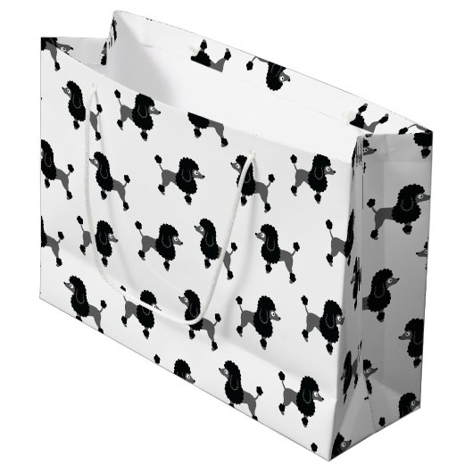 Poodle grand sac cadeau (Devant Angle)