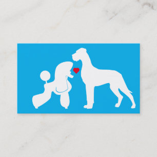 Poodle Great Dane Koppel  Visitekaartje