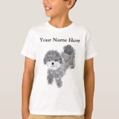 Poodle gris #1 T-shirt (Devant)