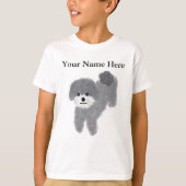 Poodle gris #2 T-shirt (Devant)
