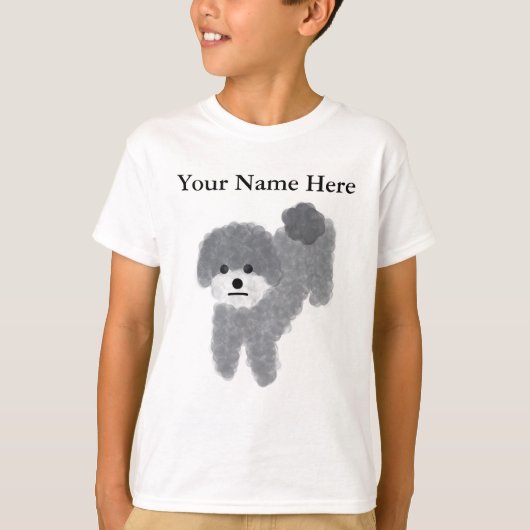 Poodle gris #2 T-shirt (Devant)