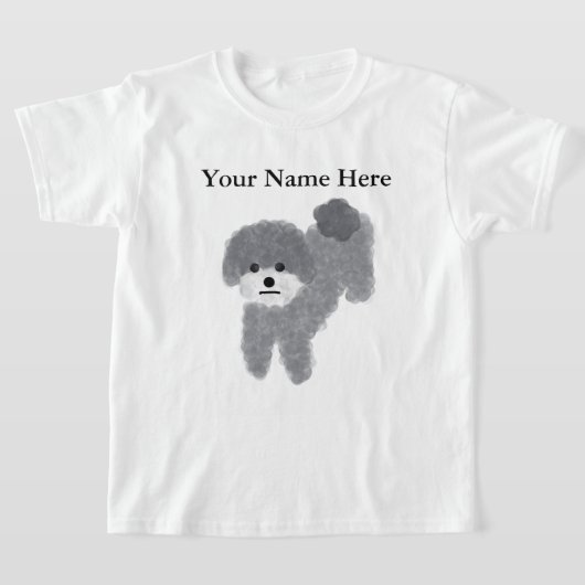 Poodle gris #2 T-shirt (Poser)