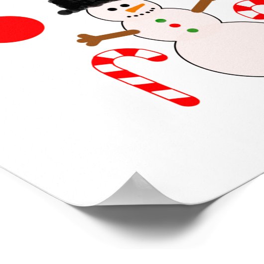 Poodle gris Noël #2 Poster (Coin)