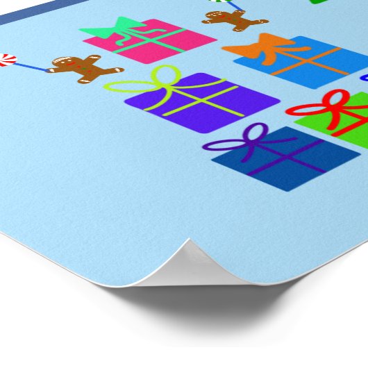 Poodle gris Noël #4 Poster (Coin)