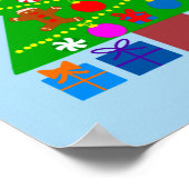 Poodle gris Noël #5 Poster (Coin)