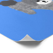 Poodle gris Valentine #1 Poster (Coin)