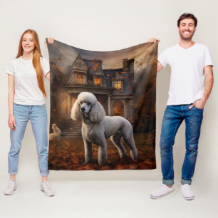 Poodle Halloween Griezelen Fleece Deken
