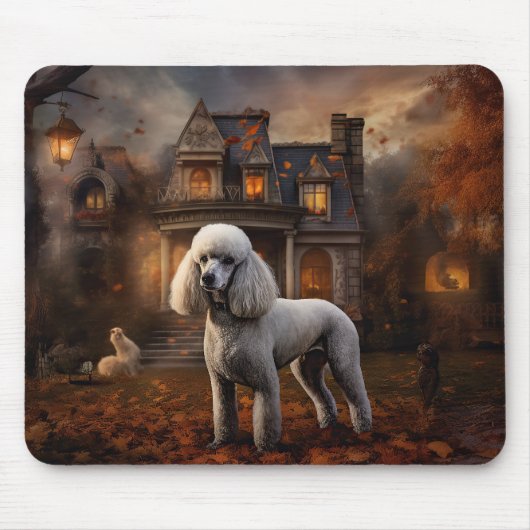 Poodle Halloween Griezelen Muismat (Voorkant)
