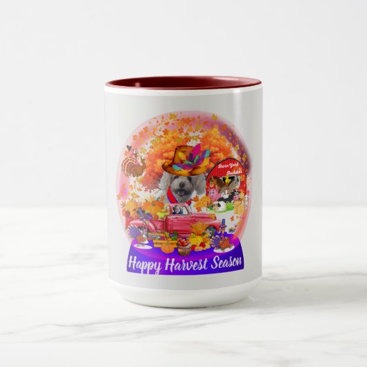 Poodle Happest Harvest Season Coffee Mug (Centre)