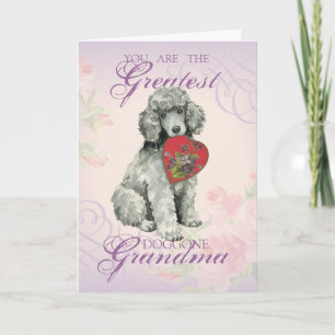 Poodle Heart Grandma Kaart