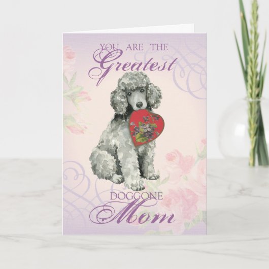 Poodle Heart Mam Kaart (Voorkant)