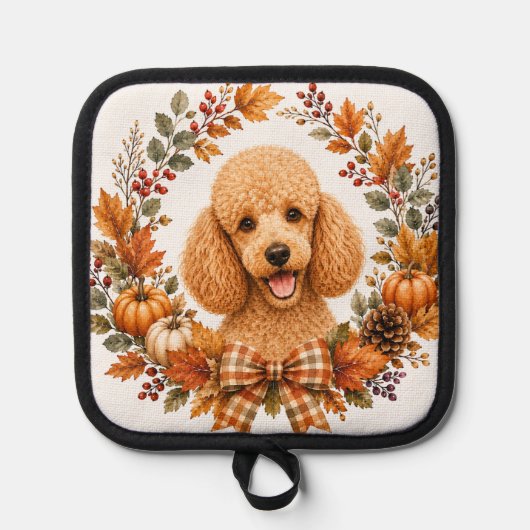 Poodle Herfstkrans Pannenlap (Voorkant)