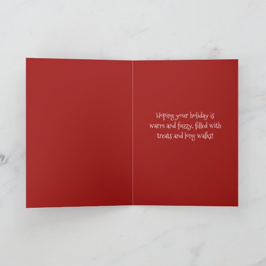 Poodle Holiday Card (Puppy Cut) Feestdagen Kaart (Binnen)