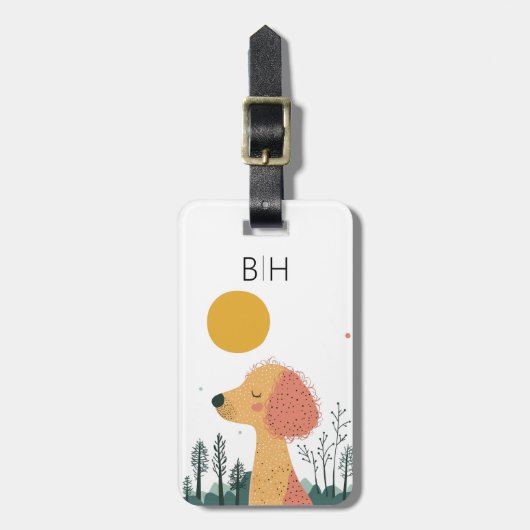 Poodle-hond bagagelabel (Voorkant verticaal)