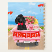 Poodle-hond Valentijnsdag Truck Harten Planner (Achterkant)