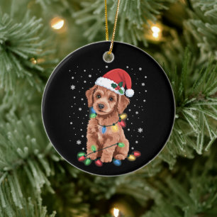 Poodle Honden Boom Kerstmis Kerst Huisdier Dier Ho Keramisch Ornament