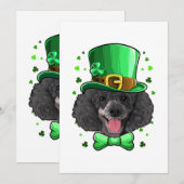 Poodle Kabouter Kostuum St. Patrick's Dag Feestdagenkaart (Voorkant / Achterkant)