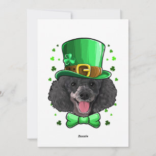 Poodle Kabouter Kostuum St. Patrick's Dag Feestdagenkaart