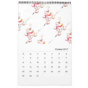 Poodle kalender patroon
