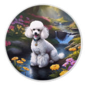 Poodle Keramische Knop (Voorkant)
