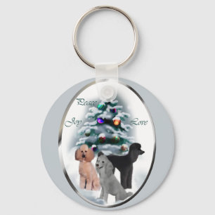 Poodle-kerstcadeautjes Sleutelhanger