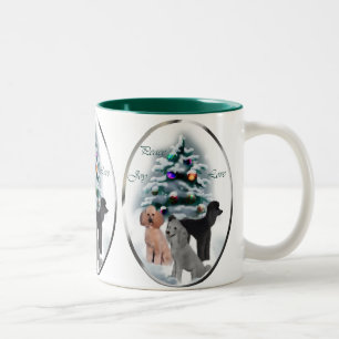 Poodle-kerstcadeautjes Tweekleurige Koffiemok